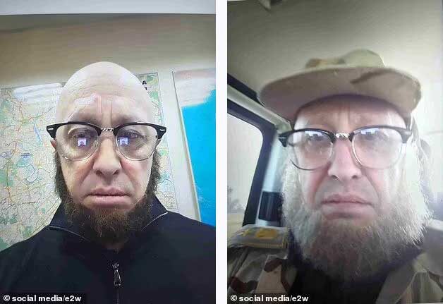 Click to enlarge Prigozhin wearing the wigs as part of various disguises