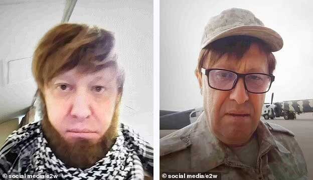 Click to enlarge Prigozhin is purportedly seen wearing various disguises in these images leaked to Telegram