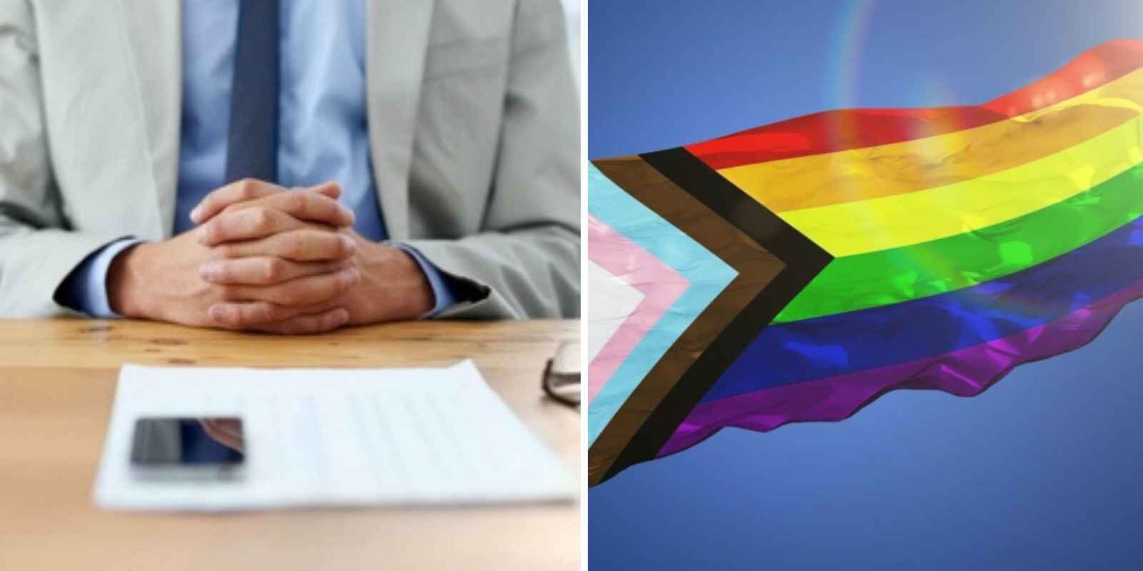 job interview pride flag