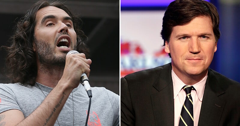Russell Brand and Tucker Carlson