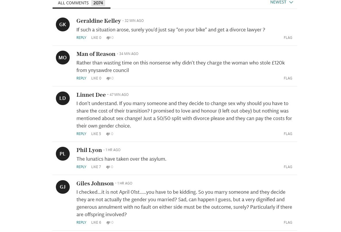 telegraph comments trans