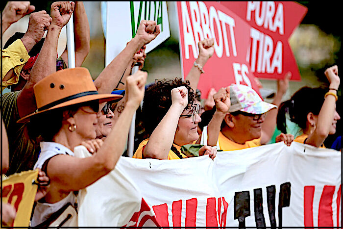 Click to enlarge crowd fists