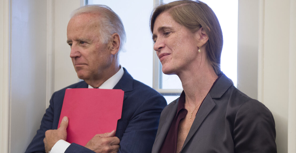 Joe Biden and then-U.N. Ambassador Samantha Power
