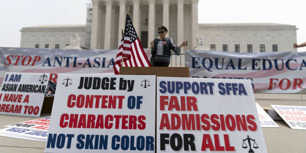 protest dei college admissions race