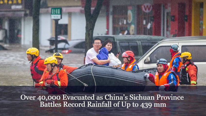 Over 40,000 Evacuated as Sichuan Province, China Battles Record Rainfall