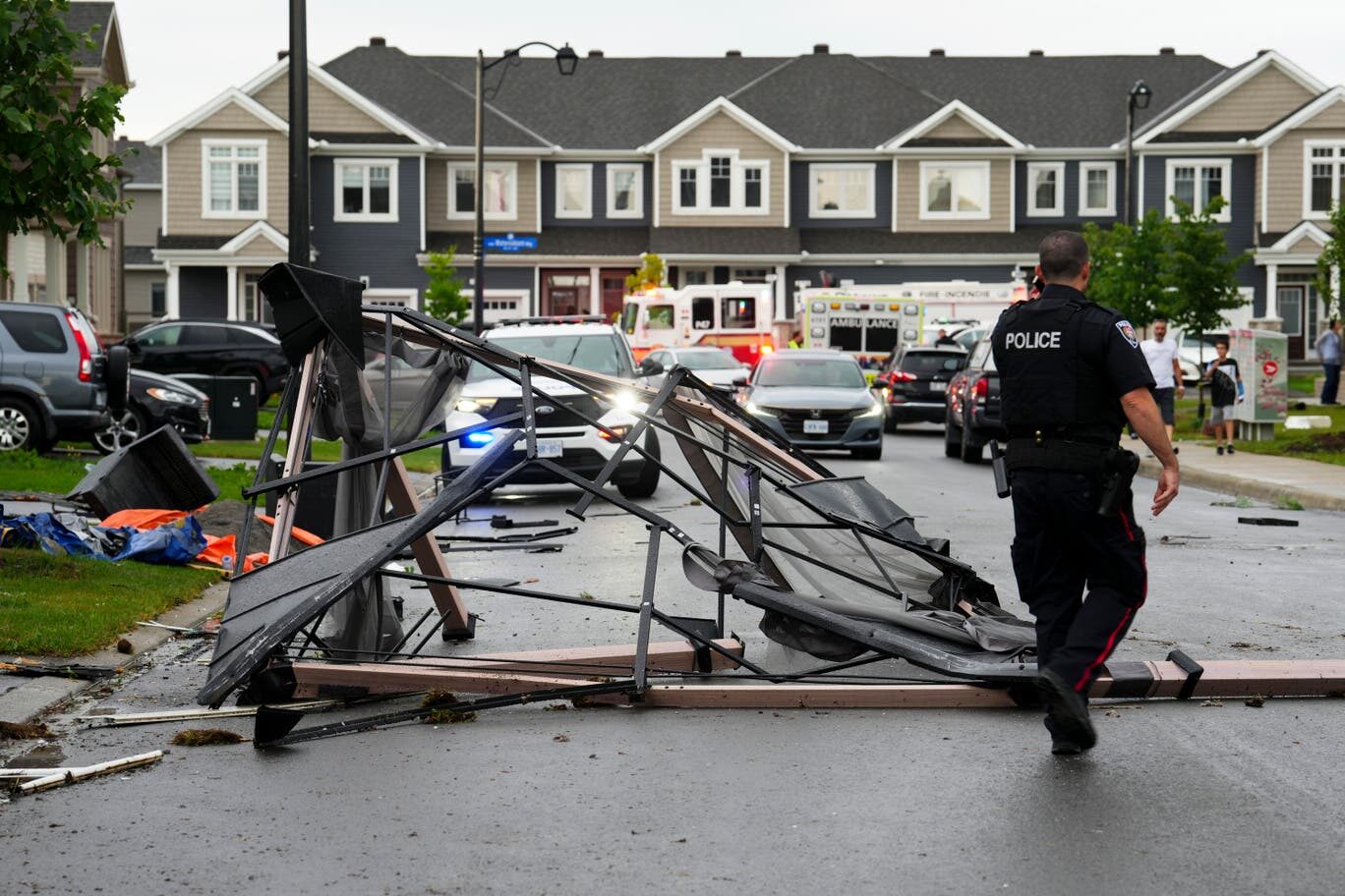 Click to enlarge More than 100 homes damaged when tornado hits suburb of Canada's capital