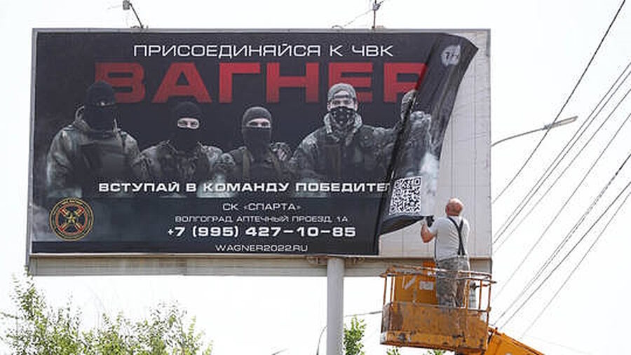 Click to enlarge wagner recruit billboard removed russia