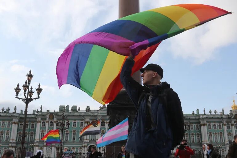 LGBTQ russia flag