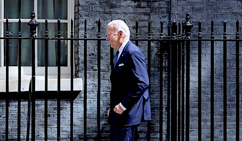 Click to enlarge Biden walks