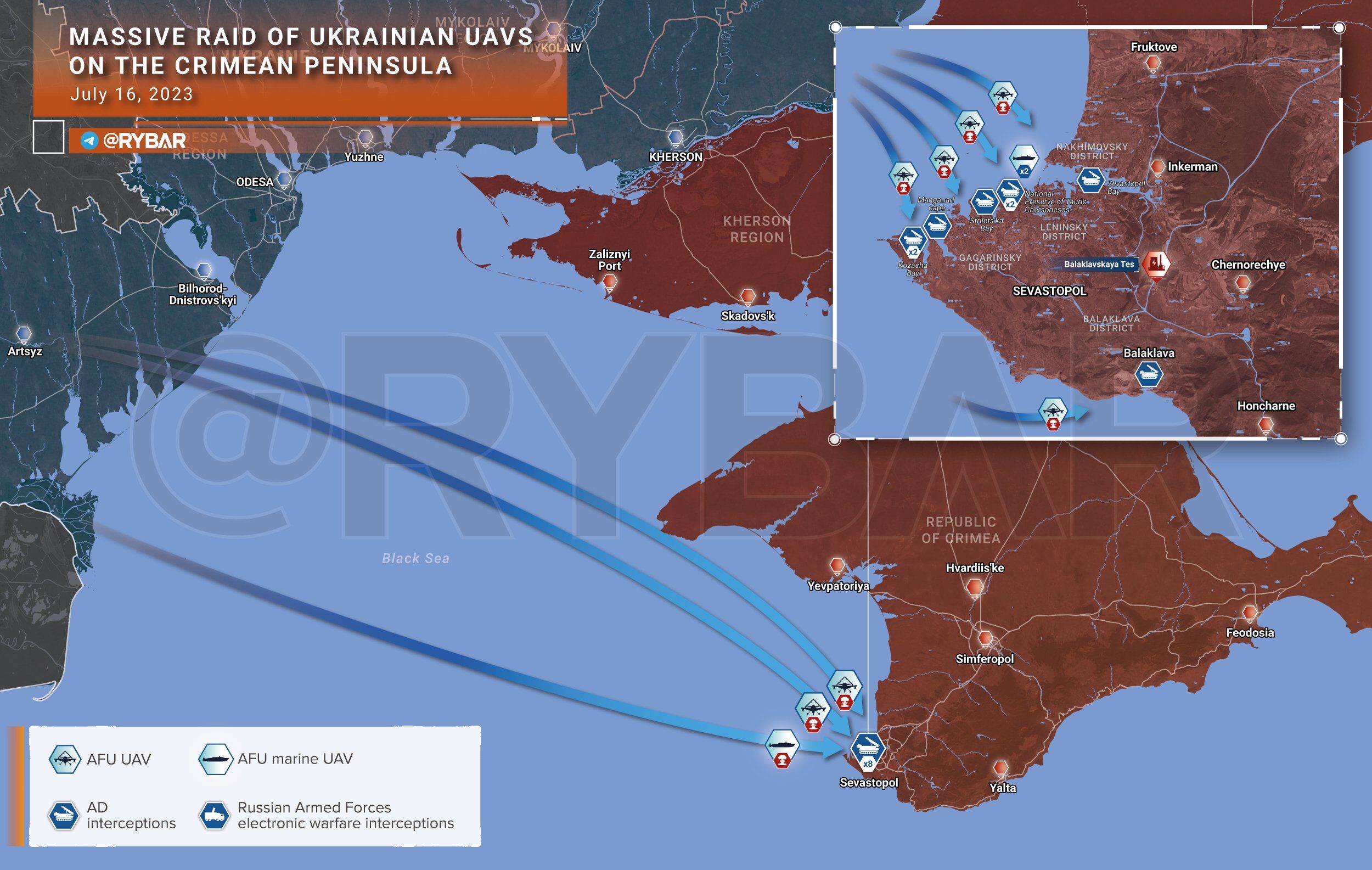 drone attack sevastopol Ukraine Russia