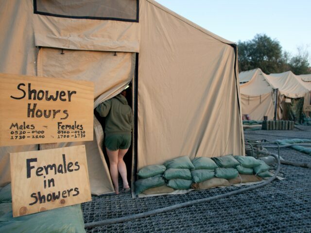 National Guard female showers
