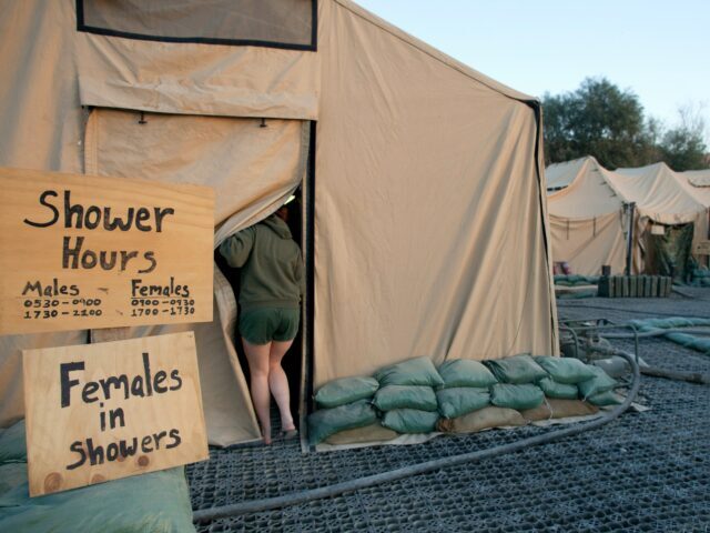 Click to enlarge National Guard female showers
