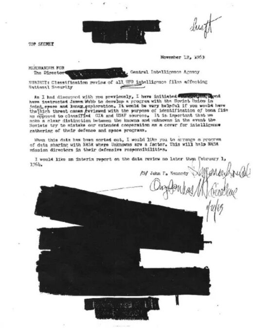JFK memo ufo