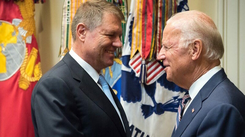 Romanian President Klaus Iohannis joe biden vice president