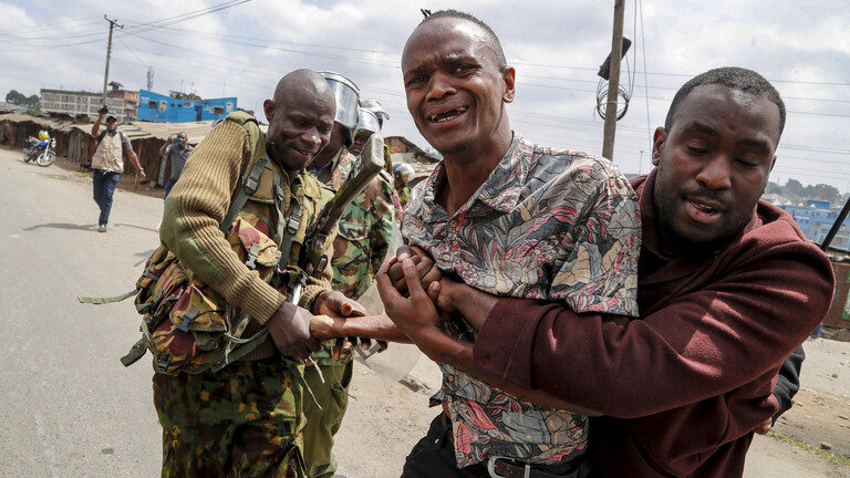 Click to enlarge protester Nairobi Kenya