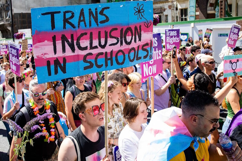 Click to enlarge transgender protest pro ideology schools