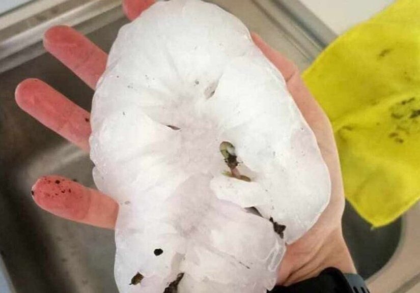 Huge 20 cm hail in northern Italy, a new record could fall
