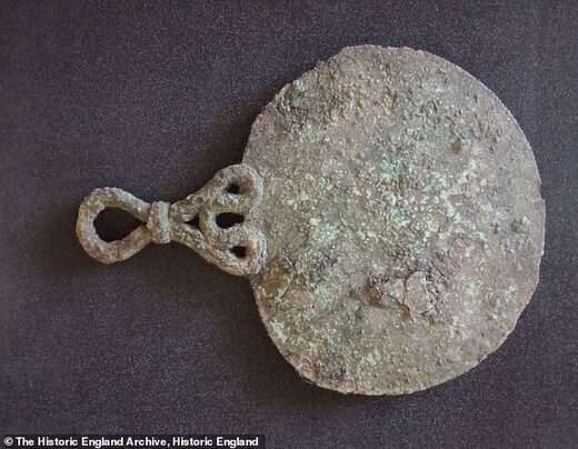 Click to enlarge iron age warrior grave woman mirror
