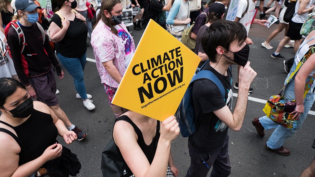 Climate change protesters, climate action now