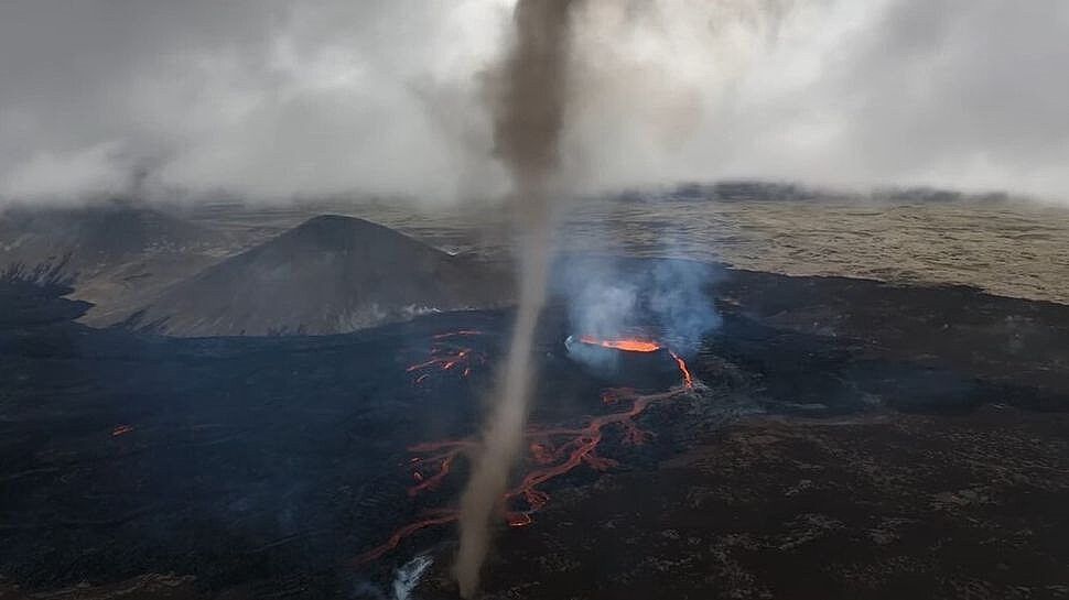 iceland volcano tornado