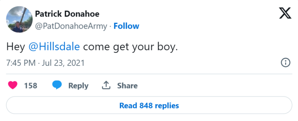 patrick donahoe tweet