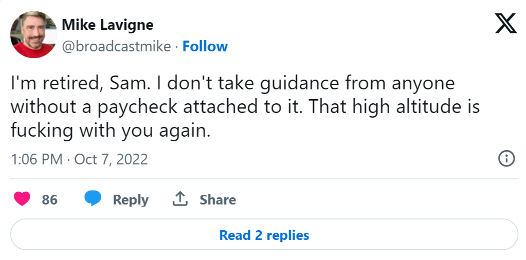 mike lavigne tweet