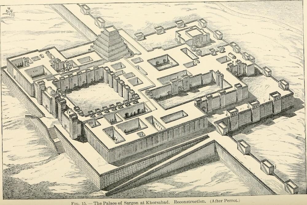 Click to enlarge Citadel of Sargon II at Khorsabad.