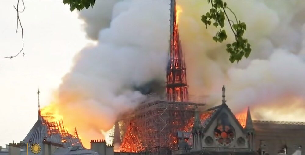 Click to enlarge notre dame fire spire