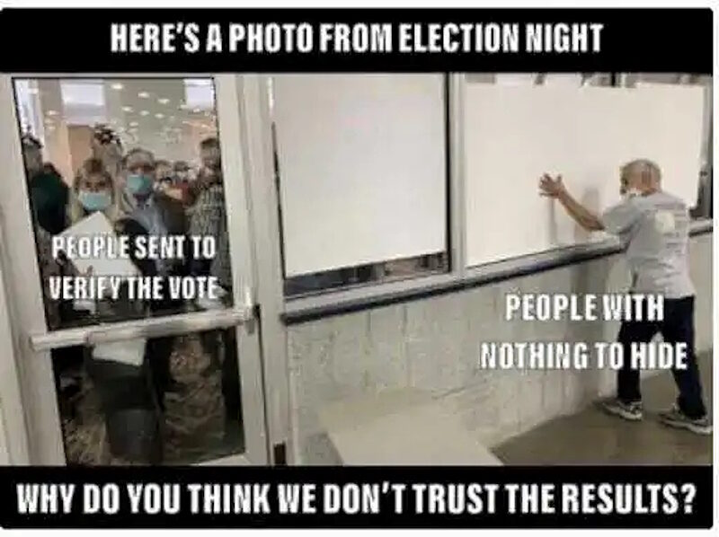 detroit ballot counting covered windows election fraud michigan