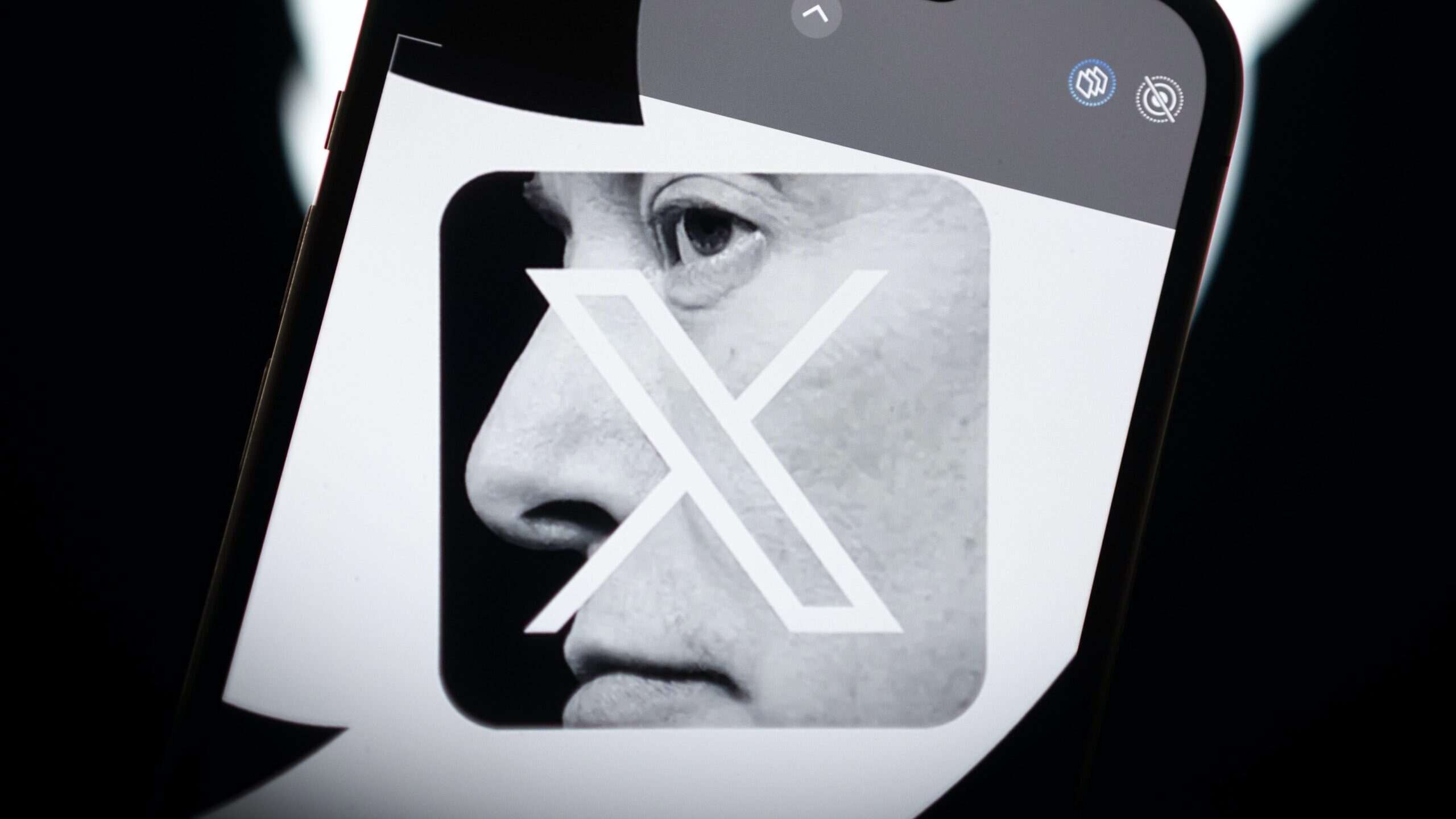 Click to enlarge elon musk x twitter graphic cell phone