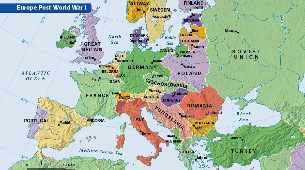 Click to enlarge europe post ww1
