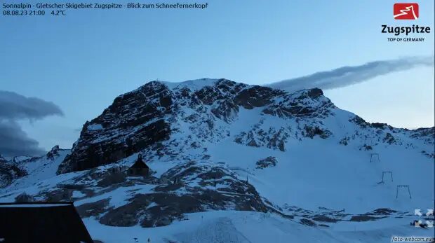 Webcam screen capture obtained August 8th  Zugspitze Webcams