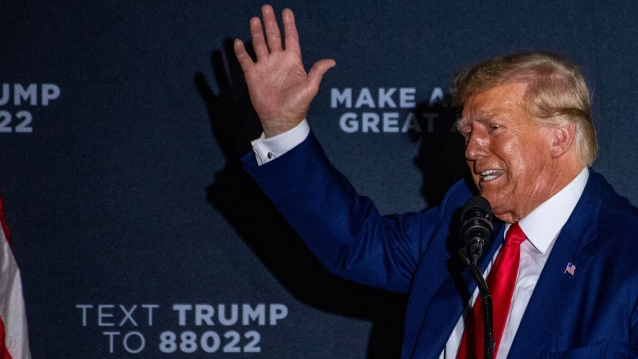 Click to enlarge trump waving