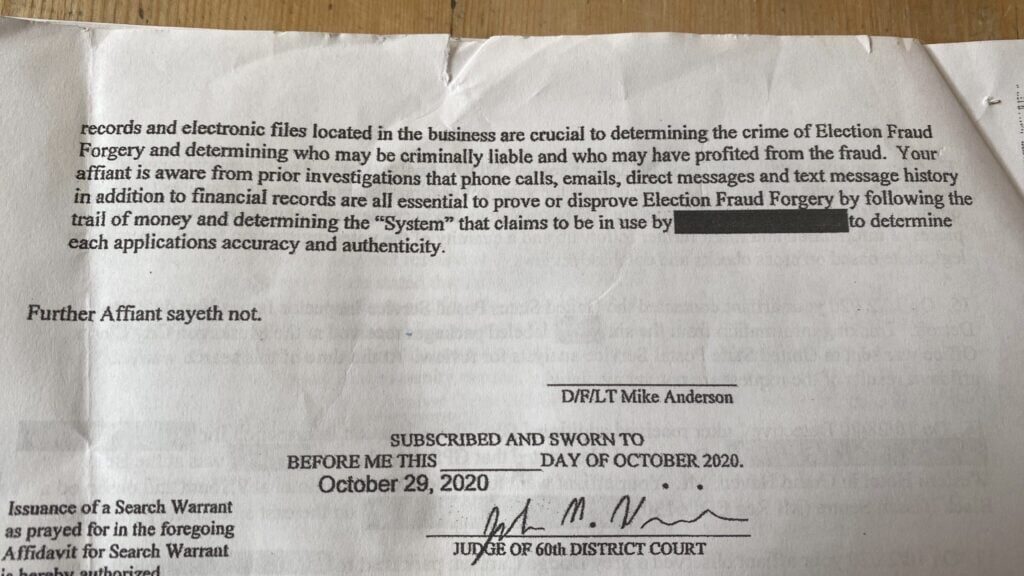 Click to enlarge michigan election fraud report