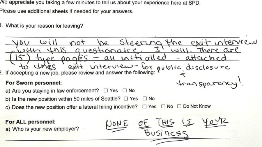 Click to enlarge seattle police resignation letter
