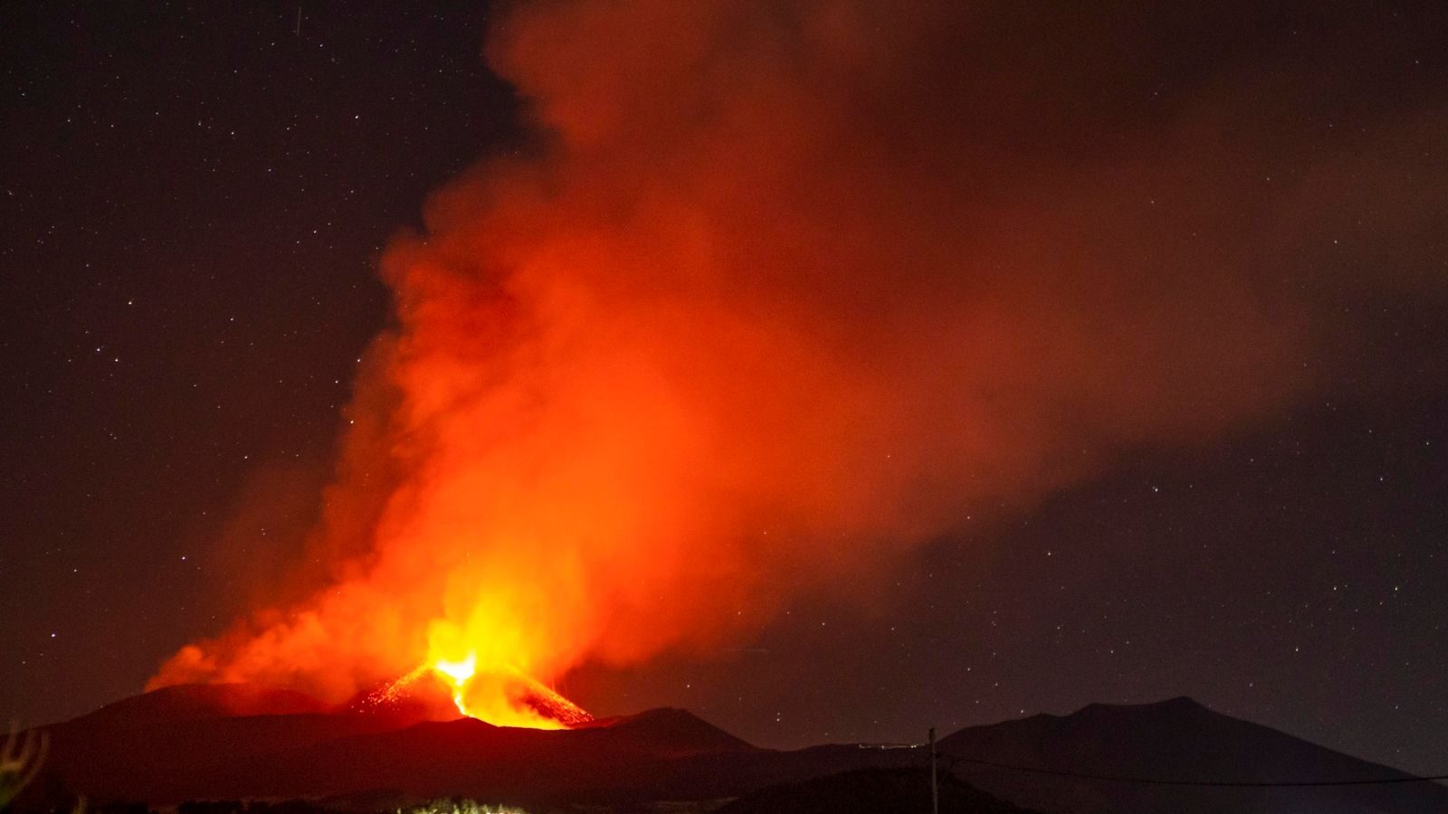 Lava flows from Etna.
