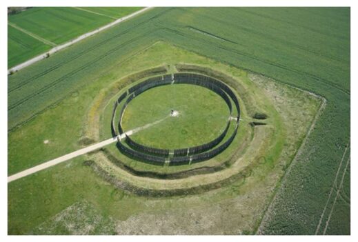 Aerial view of the Middle Neolithic circular enclosure of Goseck.