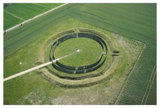 Click to enlarge Aerial view of the Middle Neolithic circular enclosure of Goseck.