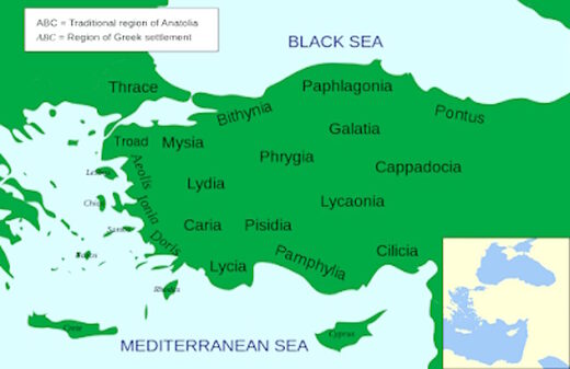 map of anatolia ancient greece philosophers