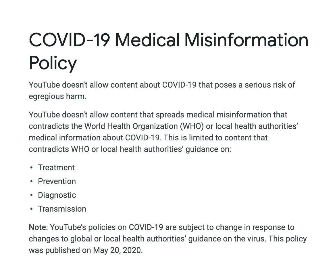 YouTube Policy