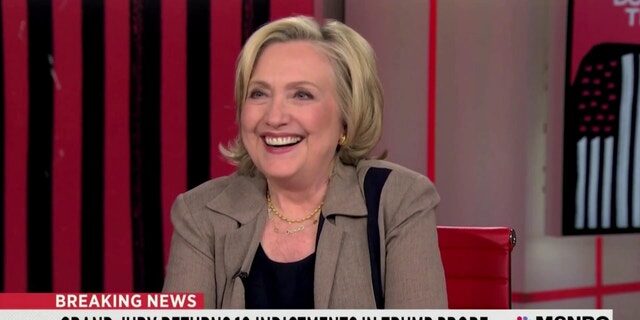 hillary clinton laugh trump indictment