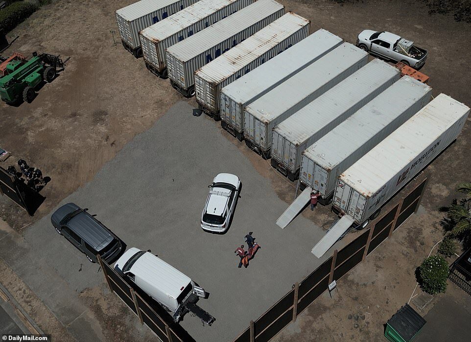 Click to enlarge Maui residents say the actual wildfire death toll so far is likely closer to 480 and reveal the MPD's morgue office (pictured) ran out of body bags in the early days of the ongoing search and recovery operation in Lahaina