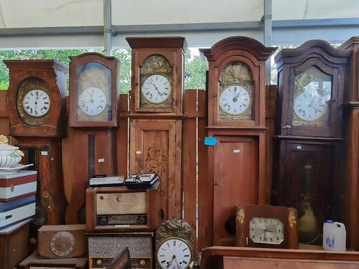 grandfather clock collection antique radios