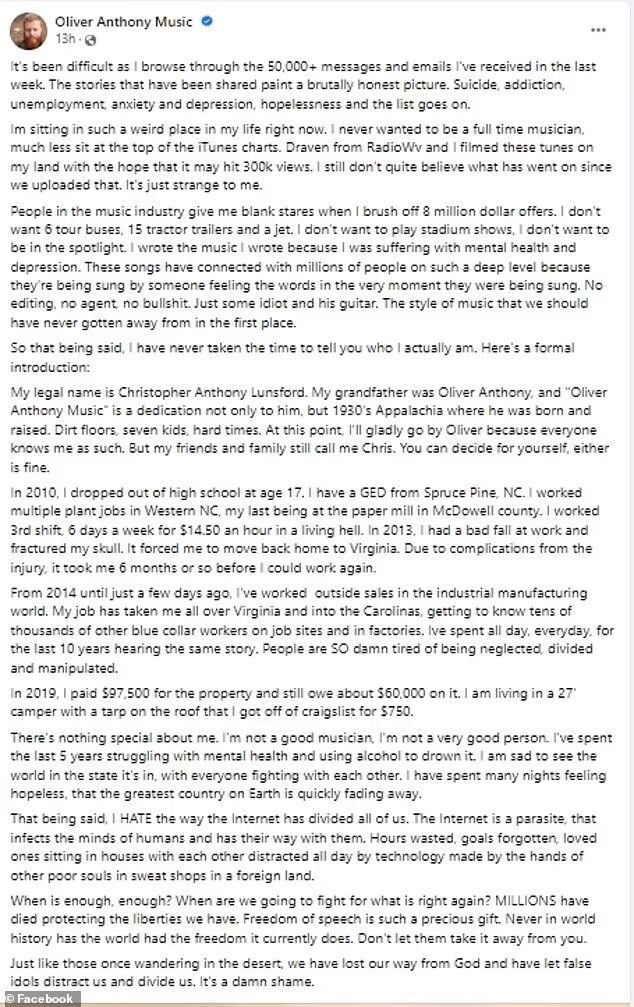 Click to enlarge oliver anthony message