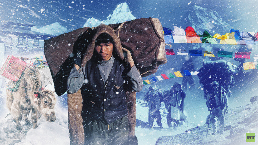 Himalayan sherpas illustration
