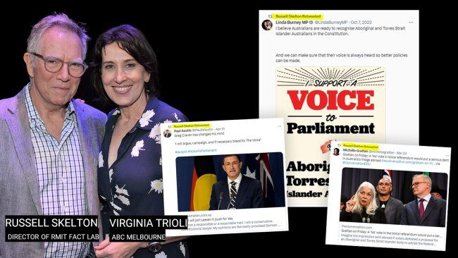 Click to enlarge RMIT Fact Lab director Russell Skelton virginia trioli media