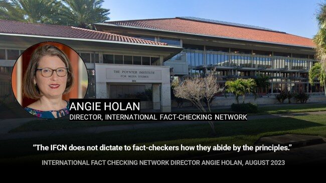 Click to enlarge International Fact Checking Network Angie Holan social media censorship