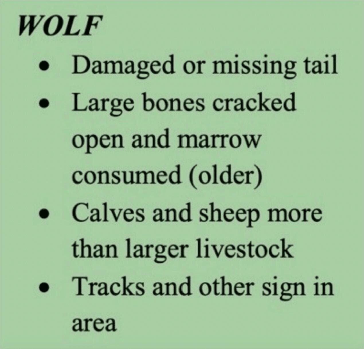 depredation guide