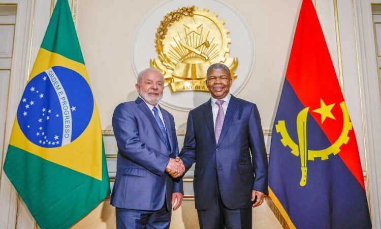 Brazilian President Luiz Inacio Lula da Sila and Angolan President Joao Lourenco