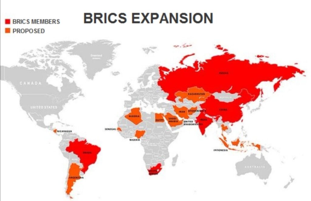 Click to enlarge Brics expansion new members 2023